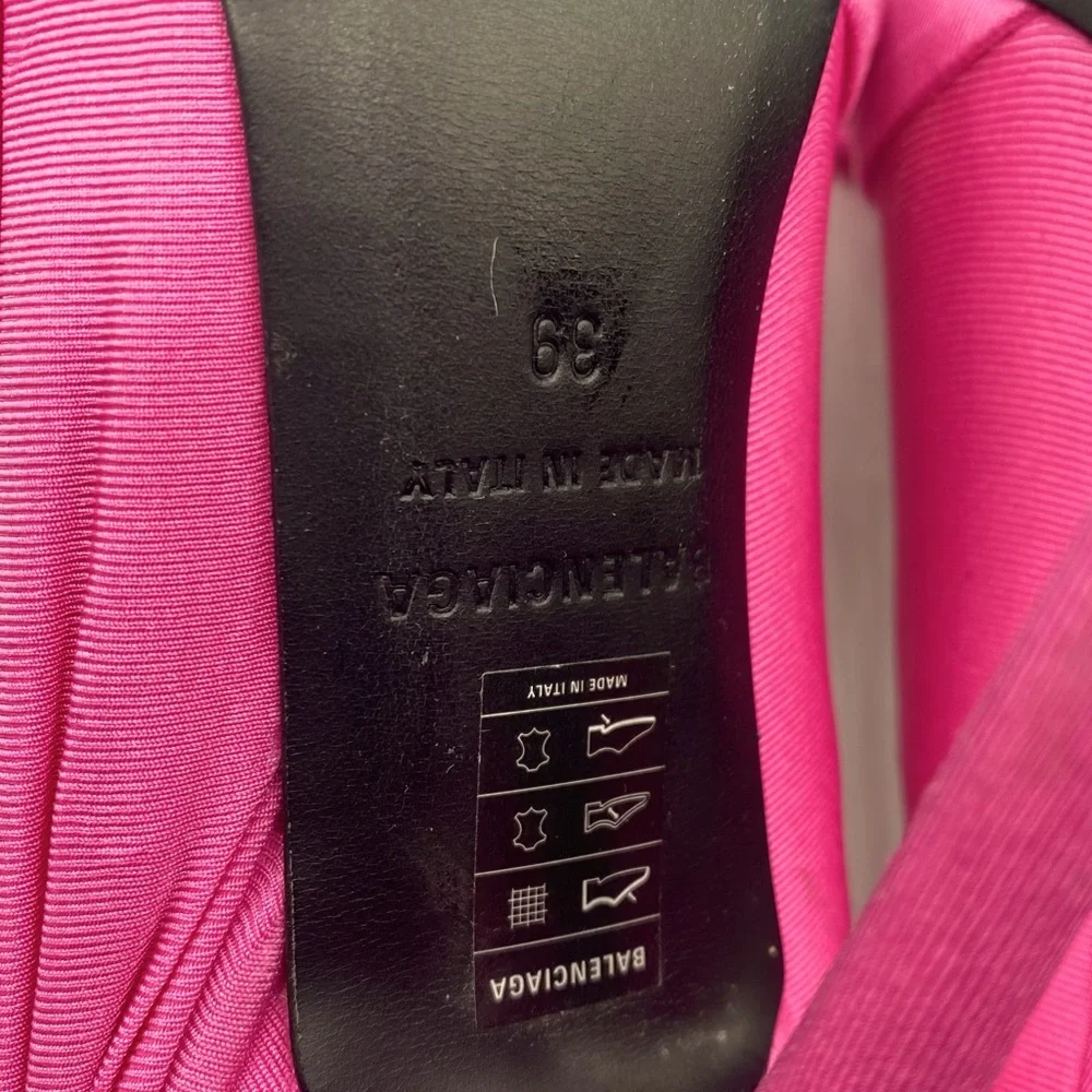 Balenciaga Knife Pointed Toe Knot Pink Pumps